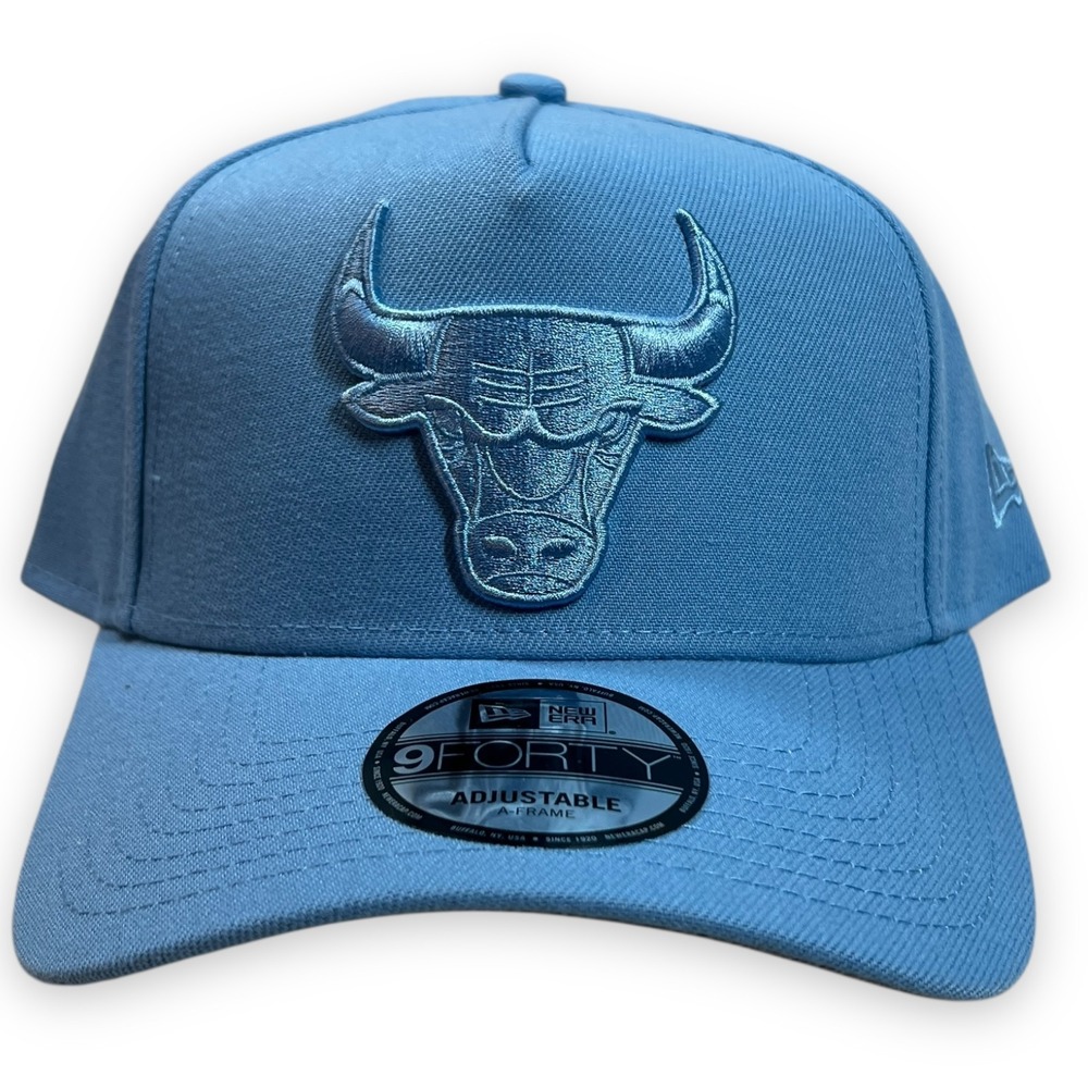 Chicago Bulls New Era 9forty A-Frame Hat Mens Snapback UNC Blue Cap Ships in Box